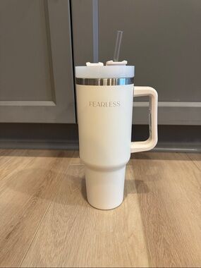 Altar'd State Cream 'FEARLESS' Insulated Travel Tumbler with Handle